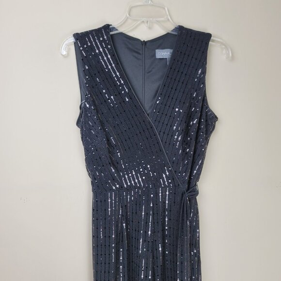 Donna Ricco Sequin Sleeveless Wide Leg Shimmer Jumpsuit - Picture 3 of 16